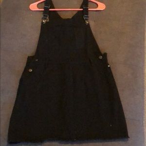 Black overall dress